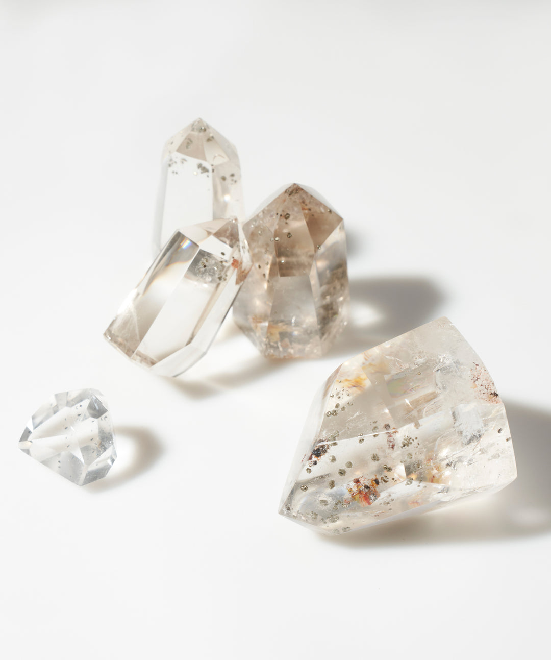 Crystal Quartz with Pyrite Inclusions Obelisk