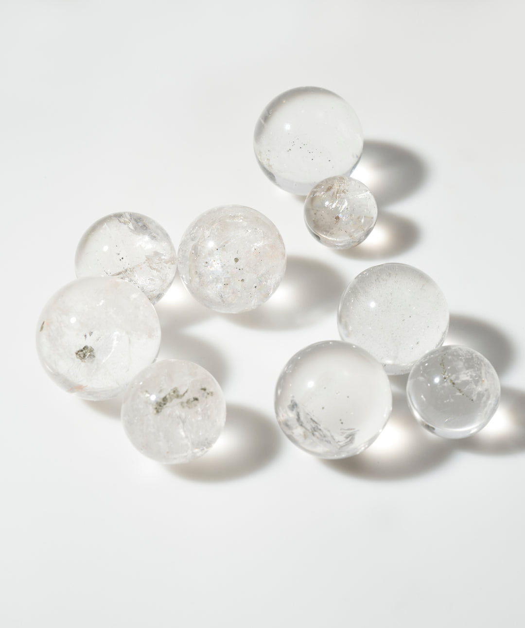Crystal Quartz with Pyrite Inclusions Sphere