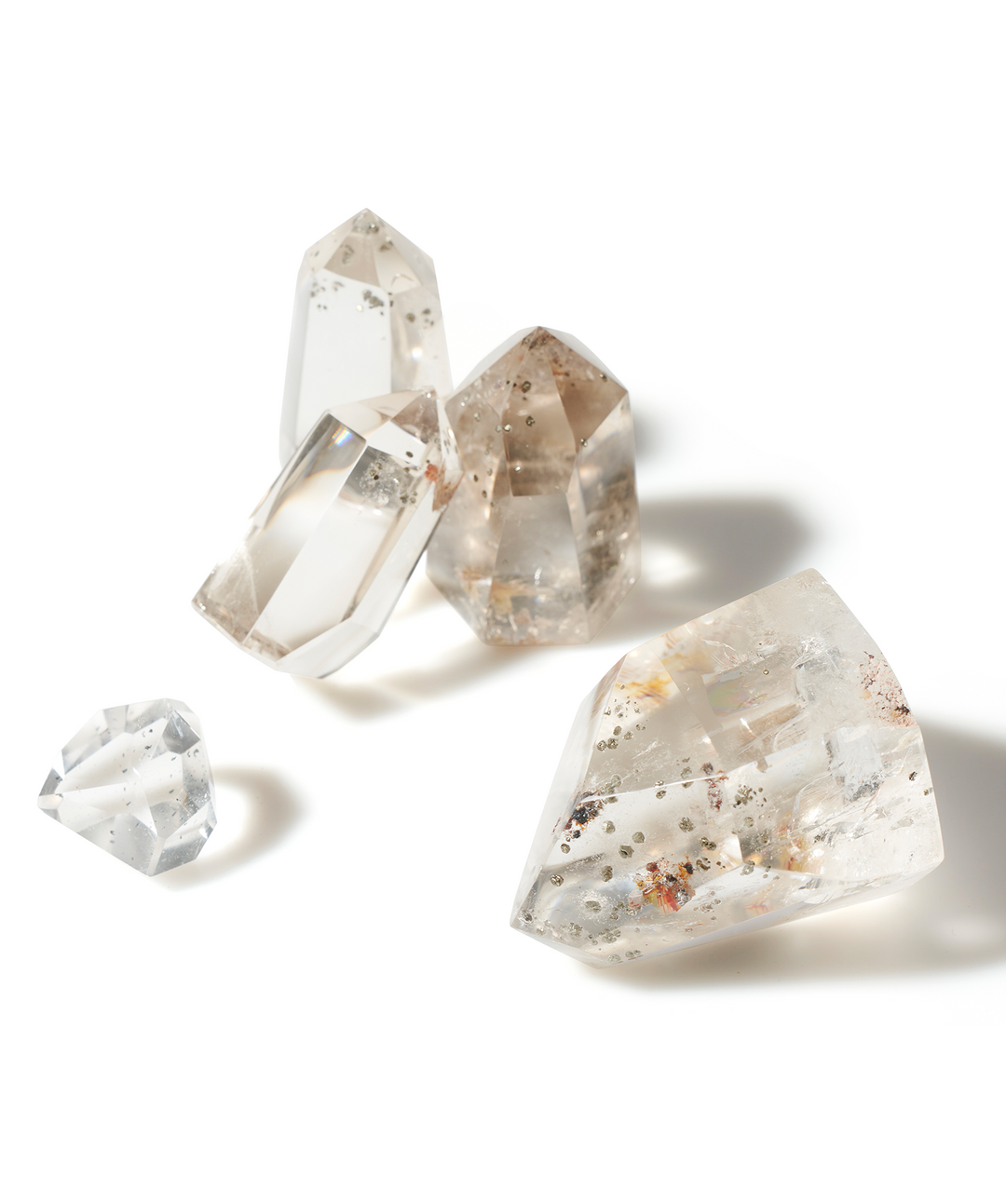 Crystal Quartz with Pyrite Inclusions Obelisk
