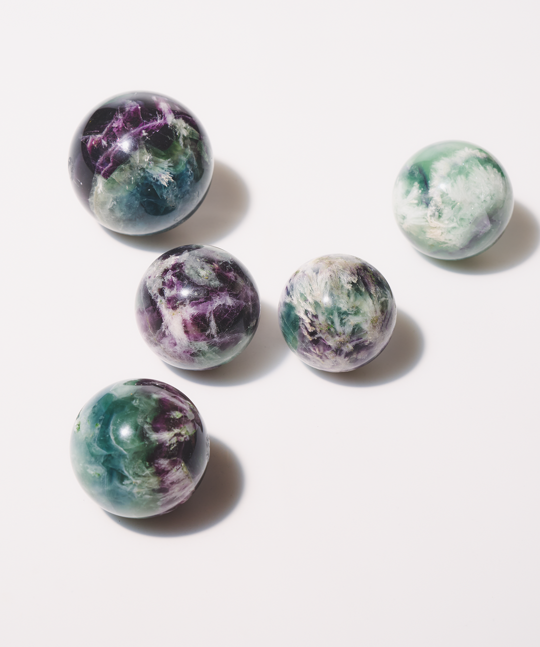 Feather Fluorite Sphere